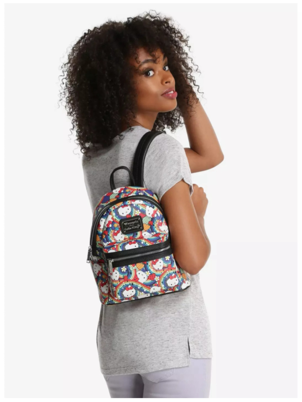 Loungefly Hello Kitty Rainbow Mini Backpack Sanrio 2018 Rare Vintage
